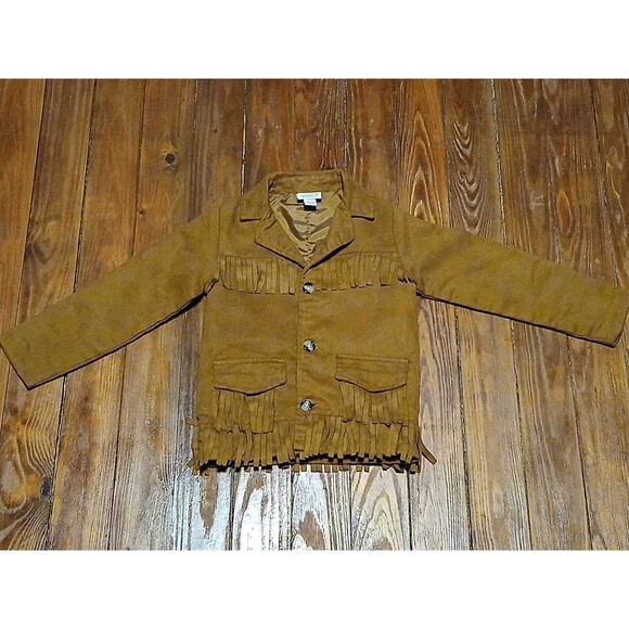Other - Little Maven by Tori Spelling Kids Faux Suede Fringe  Brown Jacket 5Y